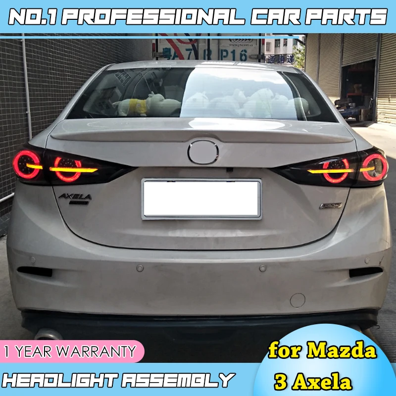 Car Styling 2013- for Mazda 3 Tail Lights Mazda3 Axela LED Tail Light dynamic turn signal Rear Lamp DRL+Brake+Park+Sign
