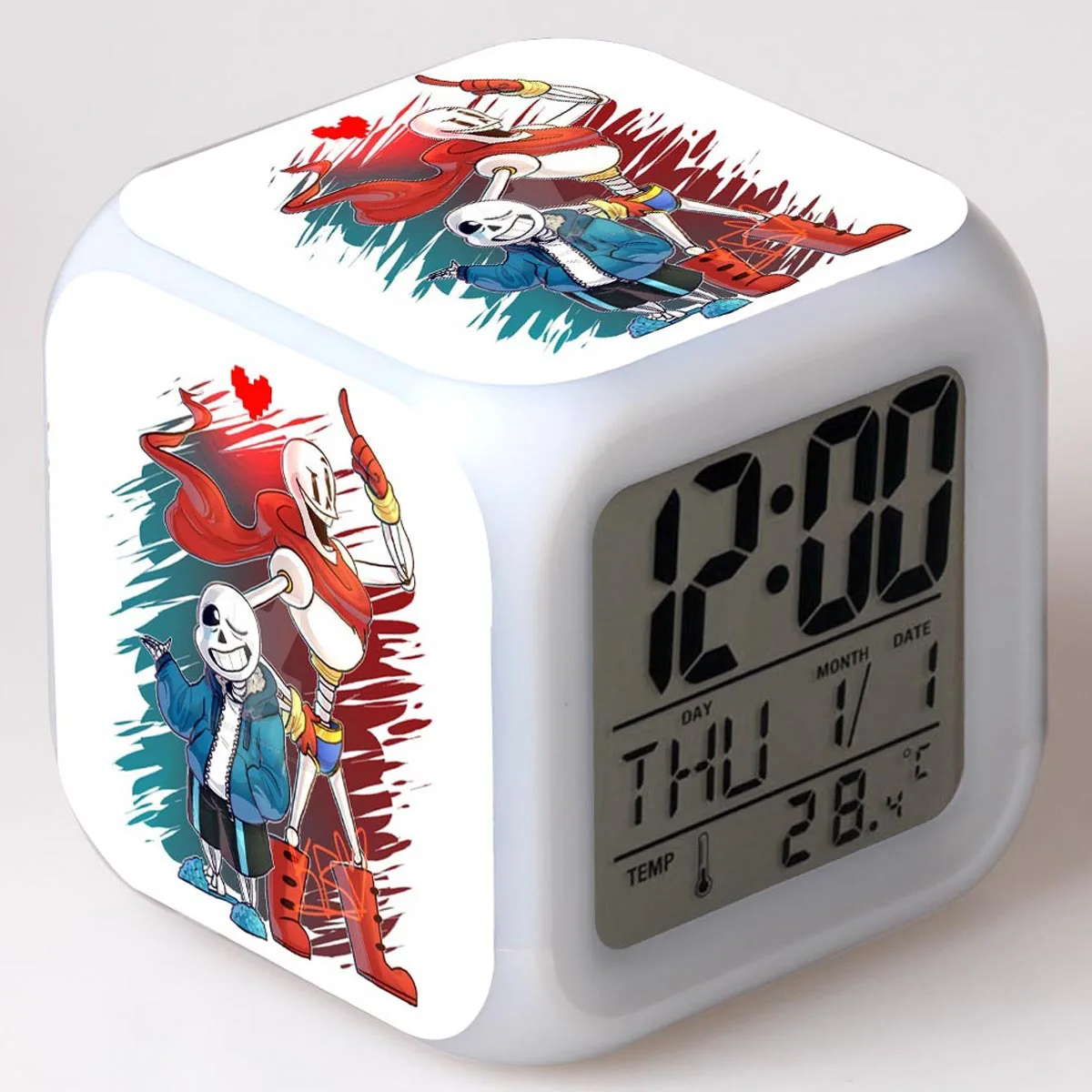 15 Undertale мультяшный будильник детские игрушки Led reloj будильник, цифровой Электронные часы с будильником wake up light table reveil wekker - Цвет: 15