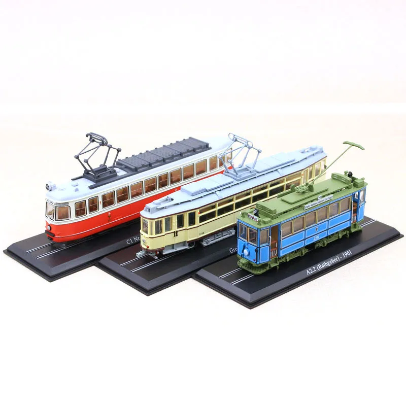 Tanie Atlas Classic Train Bus 1 87 kolekcja Diecast Trolley modele samochodów samochodzik Alloy Casting Tour tramwaj samochody zabawkowe