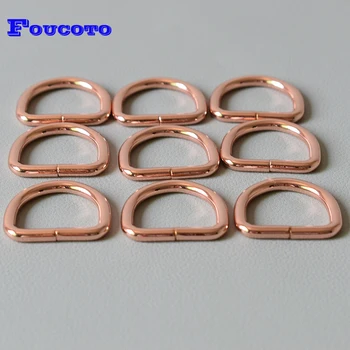 

200Pcs/Lot High Quality Plated Metal D Rings For Pet Collar 1Inch(25mm)Webbing Strap Leather Craft Bag Sewing Parts Accessories