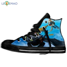Кроссовки с принтом логотипа на заказ, милые, для приучения дракона, мультяшная одежда, парусиновая одежда в стиле аниме, Zapatos De Mujer