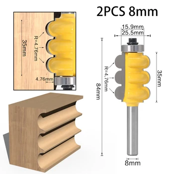 

Milling Router Bit Cutter Set Kit Accessories 2PCS Carbide Triple Bead