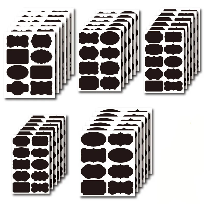 

PVC Erasable Blackboard Sticker Craft Kitchen Jars Organizer Labels Chalkboard Chalk Board Sticker Black Board 5sheets/set