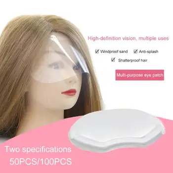 

50/100Pcs Disposable Clear Patch Anti-fog Goggles Face Mask Haircut Hairspray Adhesive Face Shield Eye Face Protective Cover