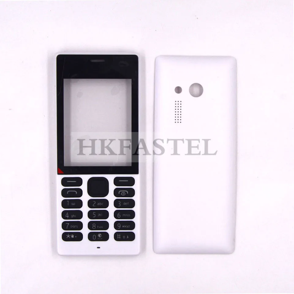 HKFASTEL высокое качество корпус клавиатуры для Nokia 150 одна карта полный мобильный телефон чехол с клавиатурой - Цвет: White housing keypad