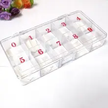 10 ячеек накладные хранение для принадлежностей для дизайна ногтей яркие Гламурные Типсы для дизайна ногтей емкость для хранения акрила чехол серьги футляр для колье контейнер