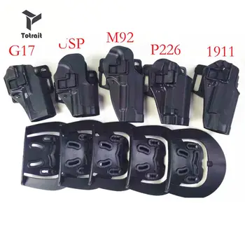 

Tactical Hunting Right Hand Pistol Gun Holster for Glock17 19/USP/Colt 1911/ M9/SIG P226 Airsoft Combat Holster