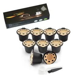 RECAFIMIL Update Version Coffee Capsule for Nespresso Maker with Stainless Steel Lid Gold Espresso Coffee Filter Cafe  Pod