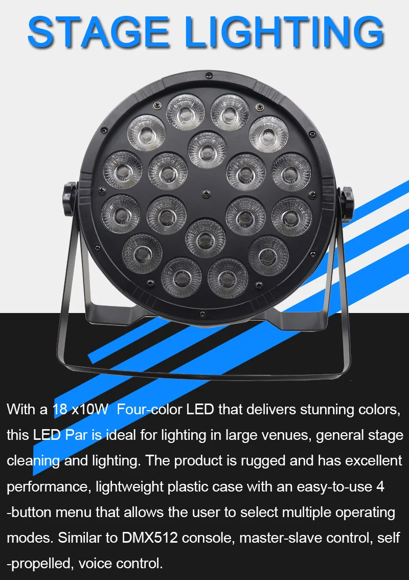 18x12 Вт RGBW 4в1 Led Par Светильник 18*12 Вт с DMX512 дискотечный светильник s Профессиональный Сценический DJ оборудование свадебное дискотечный сценический светильник ing