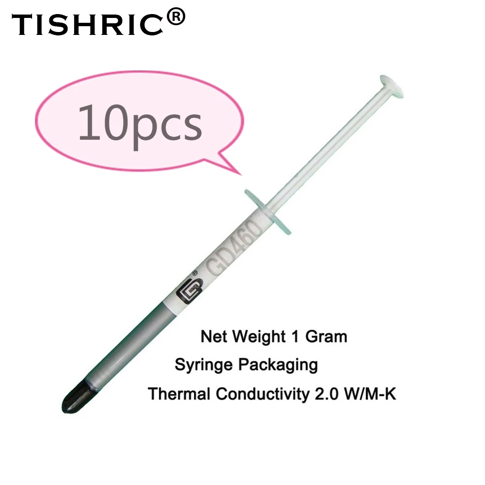 10pcs-1g-loog Термопаста TISHRIC теплоотвод термоклеевой охладитель для ЦП радиатор теплоотвод Термопаста для процессоров паста термика - Цвет лезвия: 10pcs-1g-loog