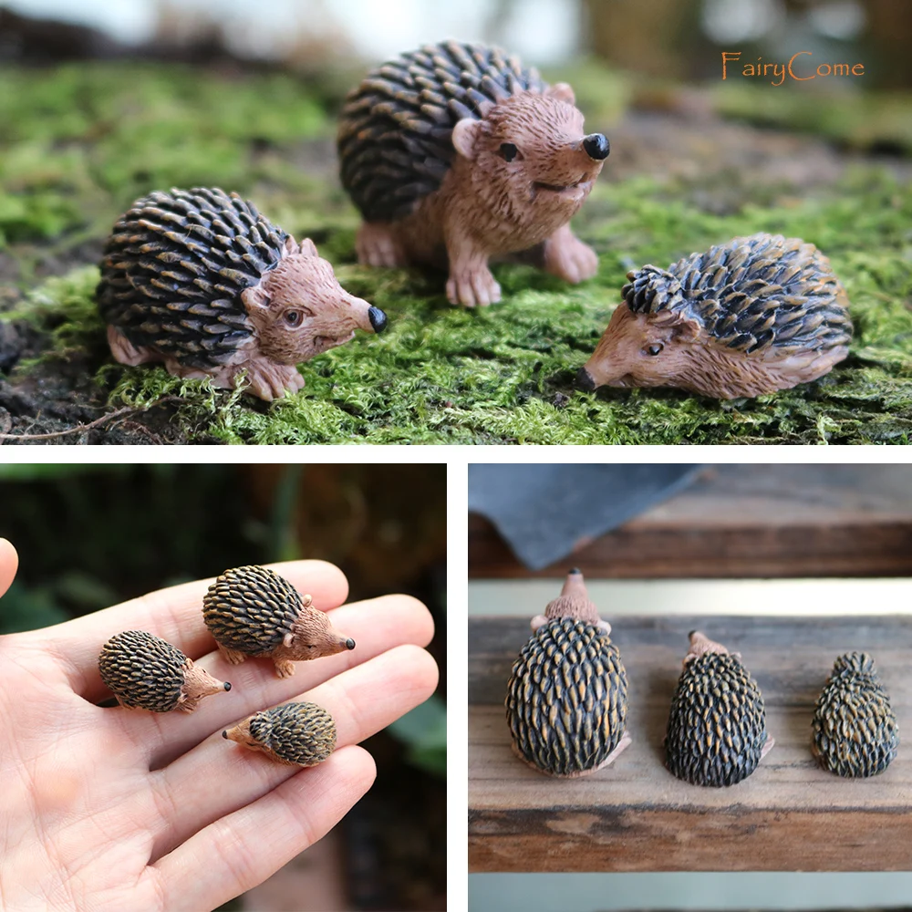 Resin Miniature Animals Fairy Garden Mini Forest Farm Animal Realistic Micro Tiny Animals Figurines Squirrel Chicken Bunny Set