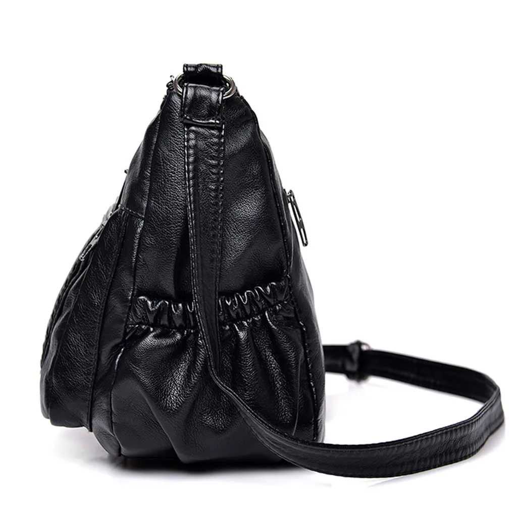 Модные женские туфли сумка Pu кожаная Лоскутная сумка Повседневное женская сумка-мессенджер женская черная Дорожная сумка через плечо