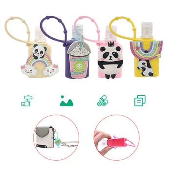 

1pc Silicone Mini Cute Funny Animal Silicone Hand Sanitizer Pocketable Holder With Empty Bottle Random Pattern 30ml random sent