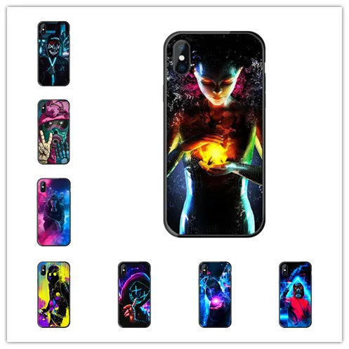 neon mask wallpaper TPU Soft Silicone Phone Case Cover for Apple iPhone 8 7 6 6S Plus X XS MAX 5 5S XR SE | Мобильные телефоны и