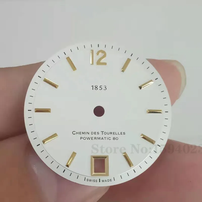 White gold dial 27,8 мм часы циферблат для T099207A женские механические T099 часы текстовые часы аксессуары T099207 Ремонт частей - Цвет: White gold dial