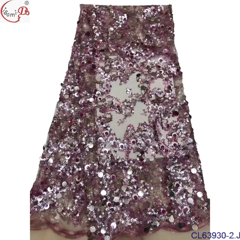 Яркая модная кружевная ткань с вышивкой и блестками для ткани, сумка для обуви CL63930