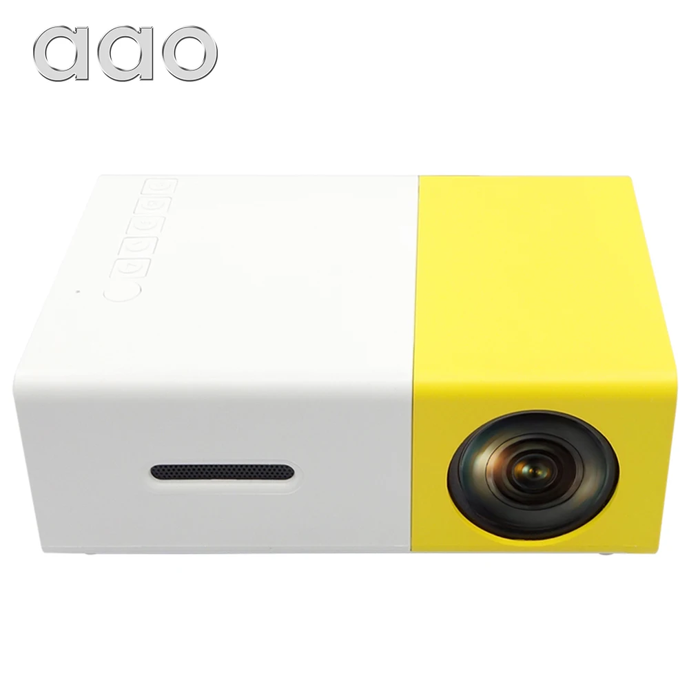 Мини проектор детский AAO YG300 с поддержкой 1080P Портативный светодиодный для