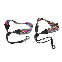 Sangles de cou de Saxophone avec mousqueton, 2 pièces, harnais de Saxophone pour Saxophone Alto / Tenor/Soprano coloré et noir 