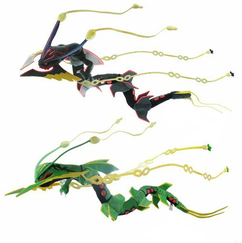 Карманный Монстр Блестящий Мега Rayquaza плюшевая кукла мягкая игрушка 86 см подарок для детей
