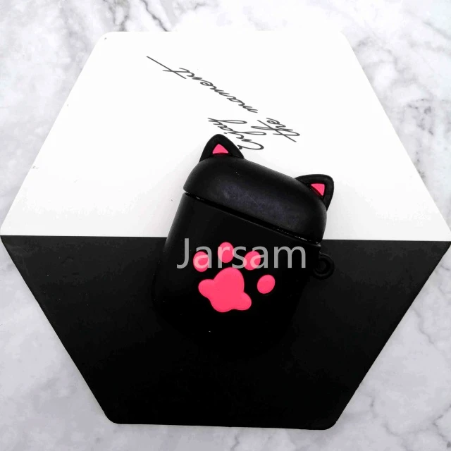 Blackpowdercatclaw Беспроводной чехол для наушников для Apple Airpods силиконовый чехол для наушников s защитный чехол для Airpods - Цвет: Blackpowdercatclaw