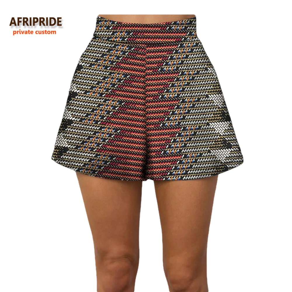 Летние женские пляжные шорты AFRIPRIDE индивидуальные повседневные короткие штаны хлопок батик принт Африканский A722108 - Цвет: 527
