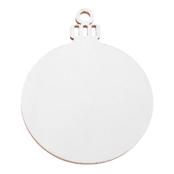 

New 10 Pcs Wooden Round Bell Hanging Christmas Tree Blank Decorations Gift Tag Shape