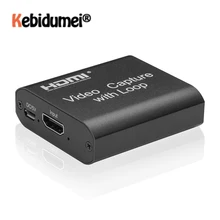 Karta przechwytująca kompatybilna z 4K HDMI 1080P Grabber do urządzenia do nagrywania gier PS4 z wyjściem pętli na Youtube Facebook Live