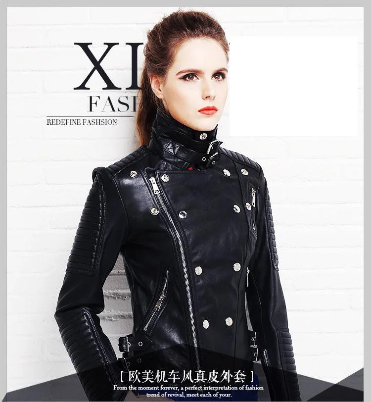 

Бренд, бесплатная доставка, новые модные черные сапоги из натуральной кожи женские тонкие куртки. Качество женский 100% байкерская куртка, по выгодной цене.