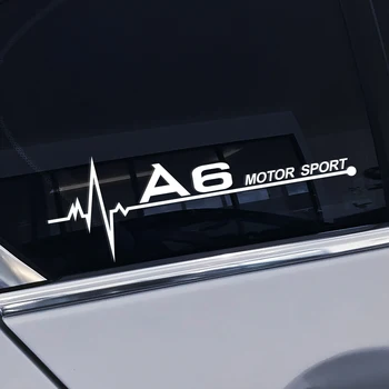 

For Audi A6 C6 C5 C7 4F C4 Vinyl Auto Window Trim Reflective Car Accessories Decals 2PCS Car Decor Stickers Side Window Decals