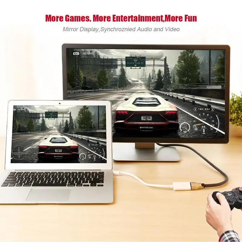 Новое поступление 1080P мини дисплей порт Адаптер DP к HDMI кабель для Macbook Монитор Проектор ПК R15