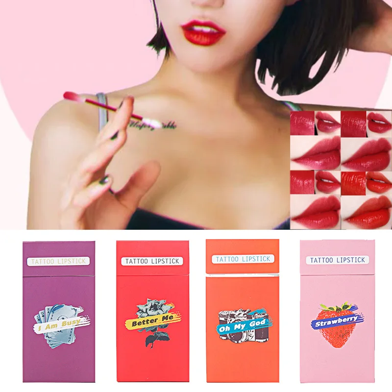 Hot Lipstick Cigarette Case Cotton Swab Lipsticks Long Lasting Waterproof Cosmetics Women Liquid Lip Tint Matte Makeup wyt77 Hot Lipstick Cigarette Case Cotton Swab Lipsticks Long Lasting Waterproof Cosmetics Women Liquid Lip Tint Matte Makeup wyt77