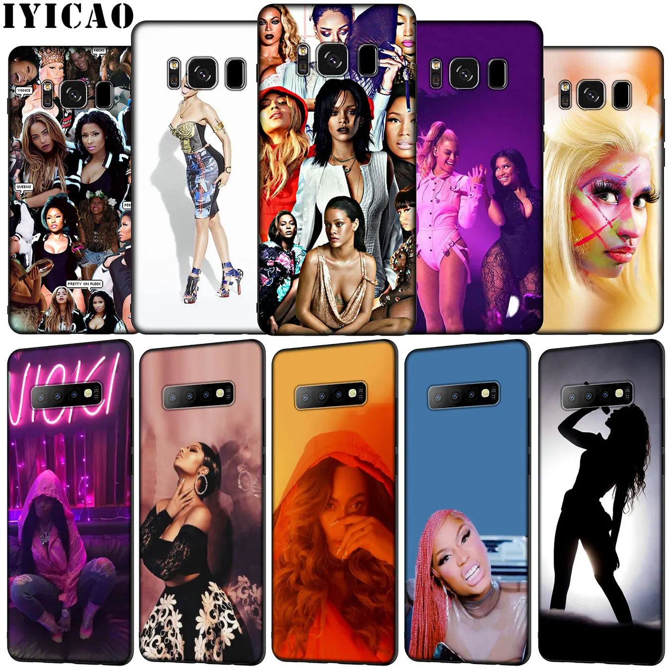 Мягкий силиконовый чехол для телефона IYICAO Рианна Ники Минаж и Бейонсе Samsung Galaxy S20