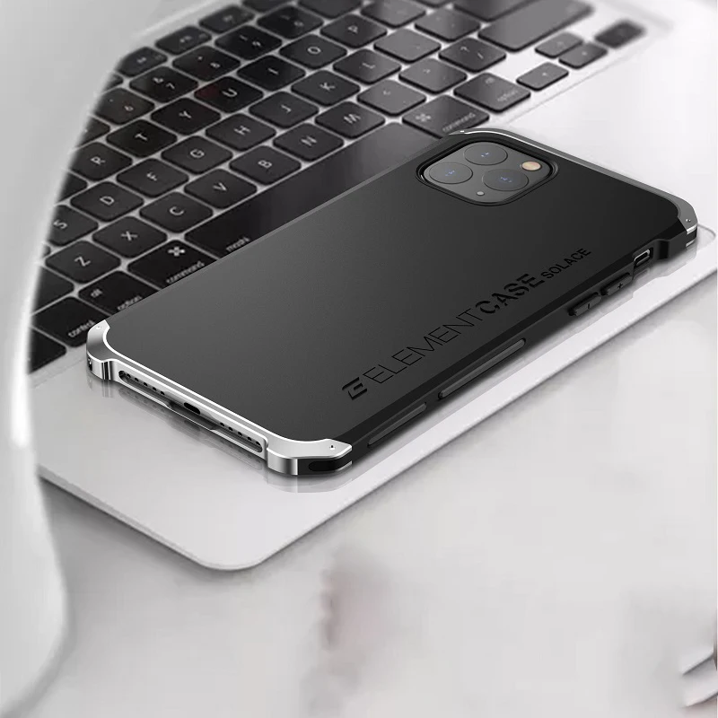 Baratos Funda metálica de aluminio para iphone 11 funda híbrida trasera para iphone 11 pro funda protectora máxima a prueba de golpes funda Fundas