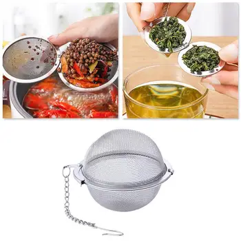 

1pc Stainless Steel Tea Infuser Sphere Locking Spice Tools Ball theezeef Filter Infuser Kitchen Tea Strainers Tea Mesh Stra