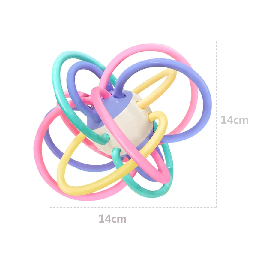 0 12 Months Newborn Baby Development Ball Safe Soft Teething Toys Plastic Hand Bell Early Educational 3