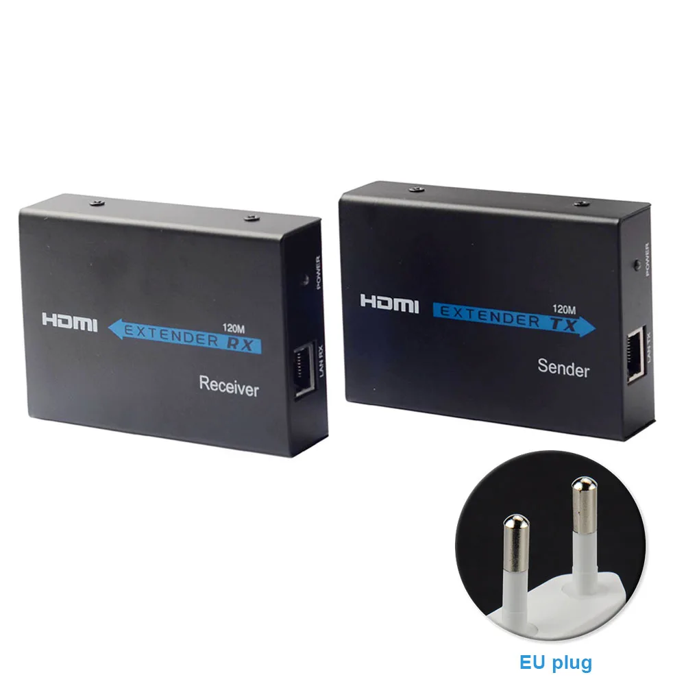 

120m Network Transmitter Receiver HDMI Extender Infrared CAT5E/6 Cable Wireless TCP/IP Router Signal Wire 1080P Ethernet