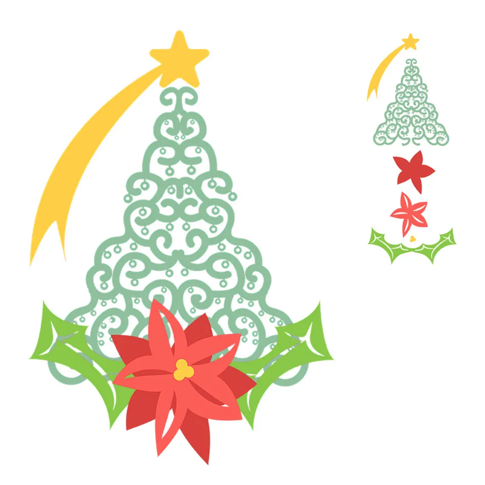 

Naifumodo Christmas Tree Metal Cutting Dies Scrapbooking Craft Dies Stencil Album Embossing Card Making Die Cut New Dies 2019