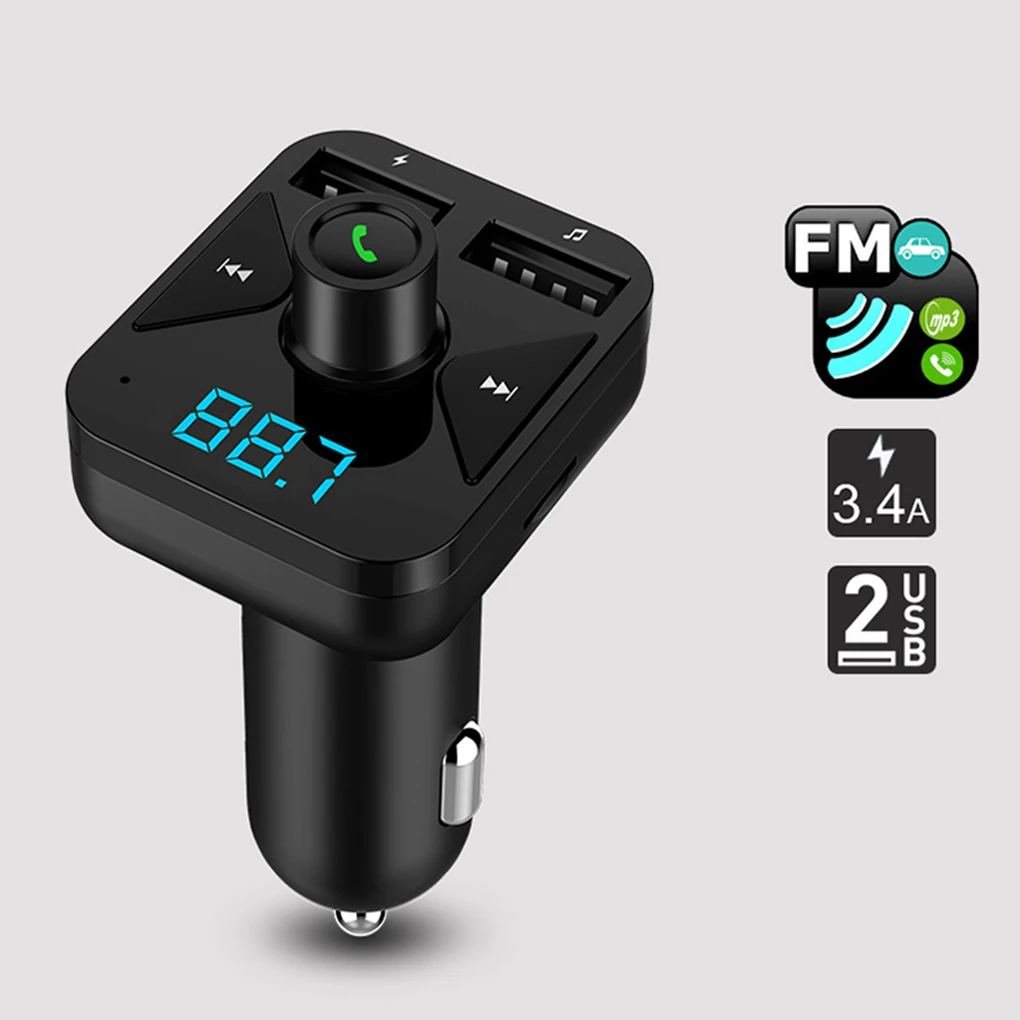 Автомобильный MP3-плеер светодиодный экран Bluetooth Hands-Free Match 3.4A зарядный порт USB поддержка tf-карты