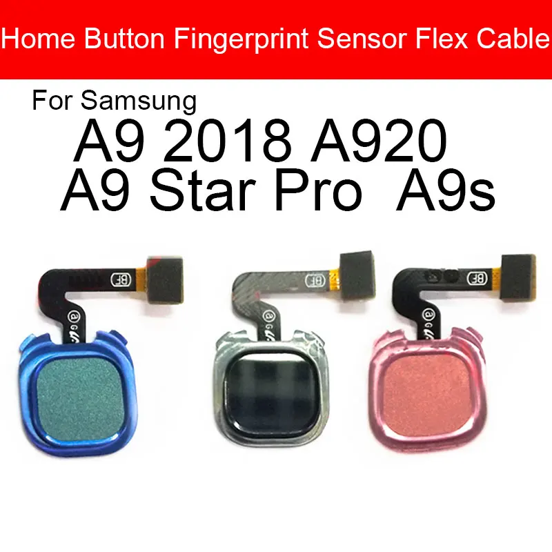 Cavo Della Flessione Del Tasto Della Casa Di Impronte Digitali Per Samsung Galaxy A9 A9S Stella Pro 2018 A9200 A920 A920F A920 Chiave Tasto Menu A Nas
