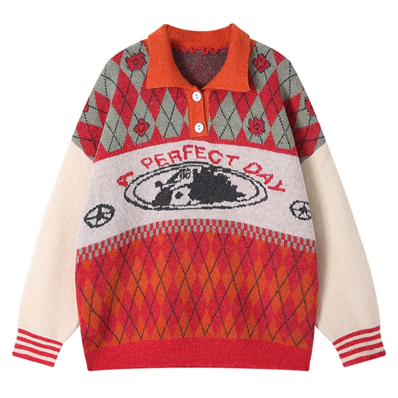 Новинка 2019 Винтажный дизайн женские вязаные свитера с длинным рукавом зимние