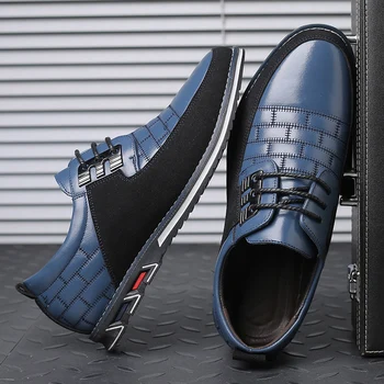 Fashion Business Men Casual Shoes Spring Autumn Breathable Men Shoes Casual Black - Image 5