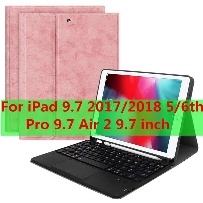 Тачпад клавиатура чехол для iPad mini 5 7,9 6th 9,7 Pro 11 Air 3 10,5 Чехол коврик для мыши и клавиатуры для iPad 7th 10,2 клавиатура - Цвет: T-9708-3-Pink