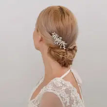 TRiXY H13 свадебные гребни для волос с жемчугом для невесты, стразы с кристаллами, женские шпильки, свадебный головной убор, украшения для волос, аксессуары