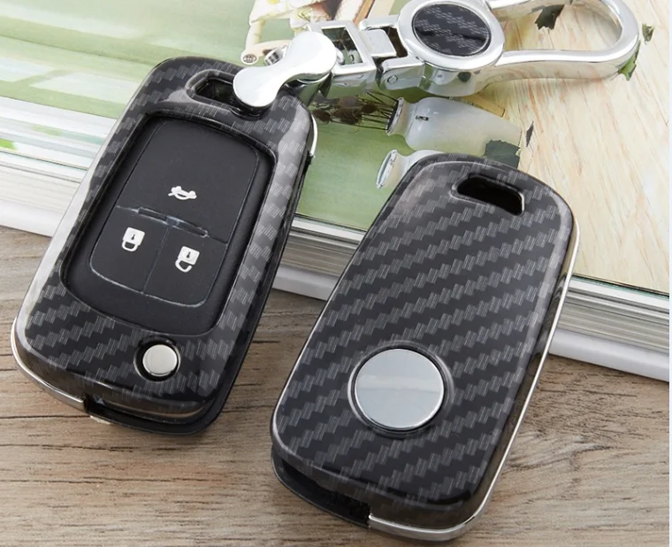 Высококачественный чехол для ключей из углеродного волокна для Buick Encore FlipAuto KeyShell