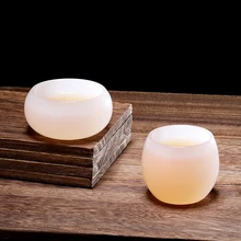 Высокое качество Большой Белый окрашенный из нефрита и фарфора чайная чашка мастер чайная посуда персональная Одиночная чашка Китайский кунг-фу пуэр чайный набор