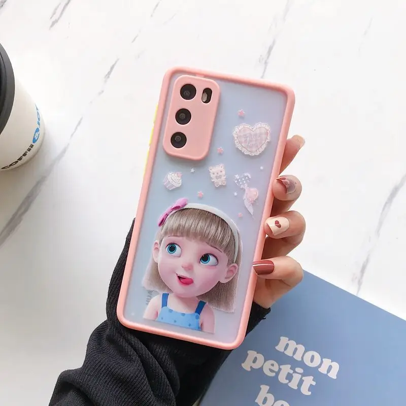 

Hot selling Sweet Girl Phone Case for HUAWEI P30/40 MATE30 PRO Nova7/6/5 Soft Translucent New Fashion khushi Accessories