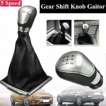 

5 Speed Manual Gear Shift Knob Shifter Gaiter Boot Cover For Ford Focus 2 MK2 2005 2006 2007 2008 2010 2011 2012