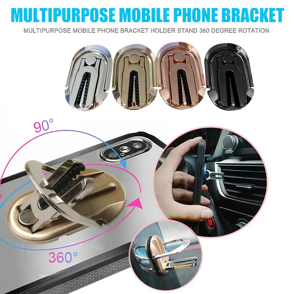 Ring Holder Car Mount for Samsung Galaxy Note 10 9 Plus 360 Rotation Finger Buckle Air Vent Stand iPhone 11 Pro Max 8 | Мобильные