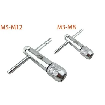 

Thread Tap Wrench Tapping Die Steel M3-M8 M5-M12 Manual reamer Hand Tools