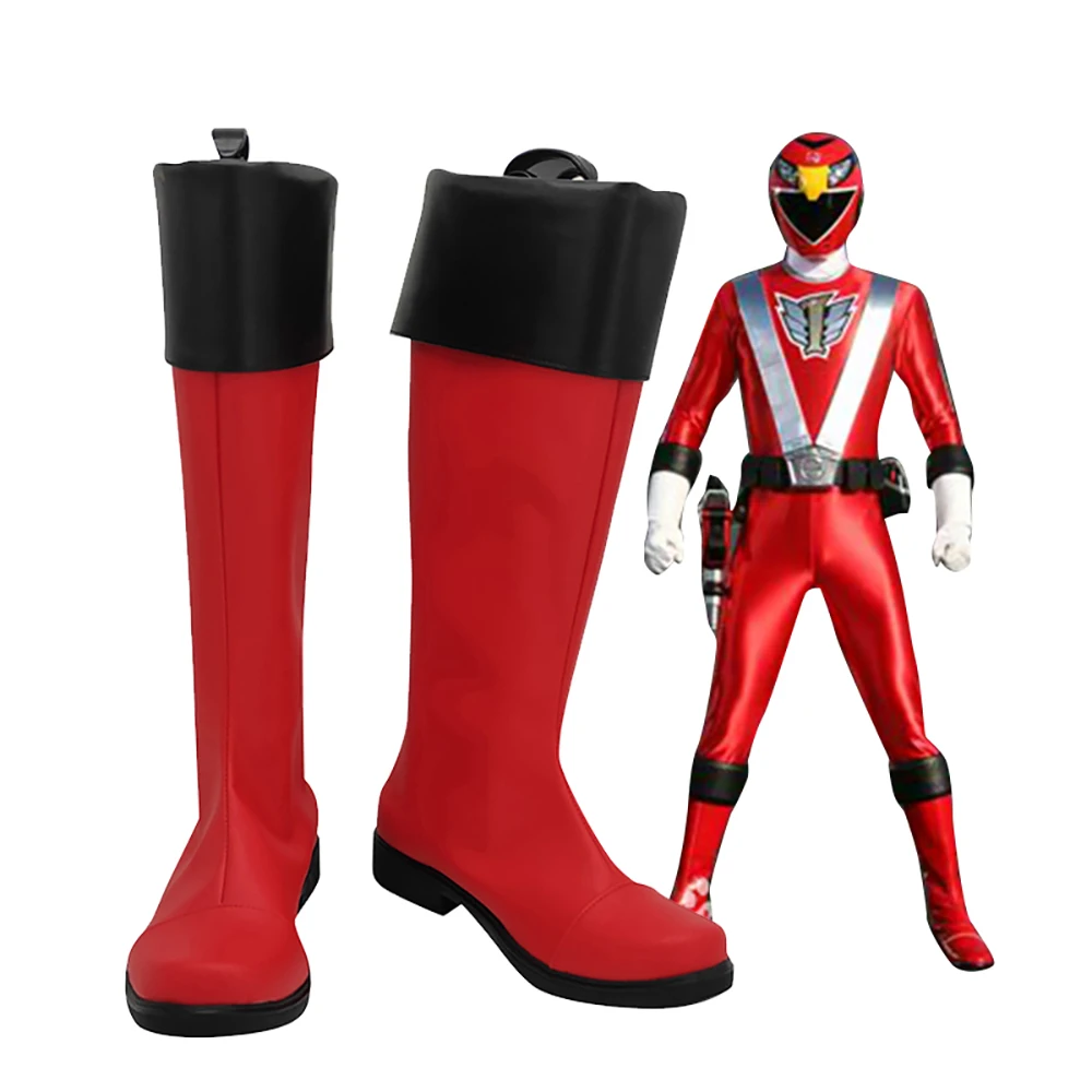 

Двигатель Sentai Go-ростом Go-On Red Sosuke Esumi, сапоги для косплея, красная обувь на заказ